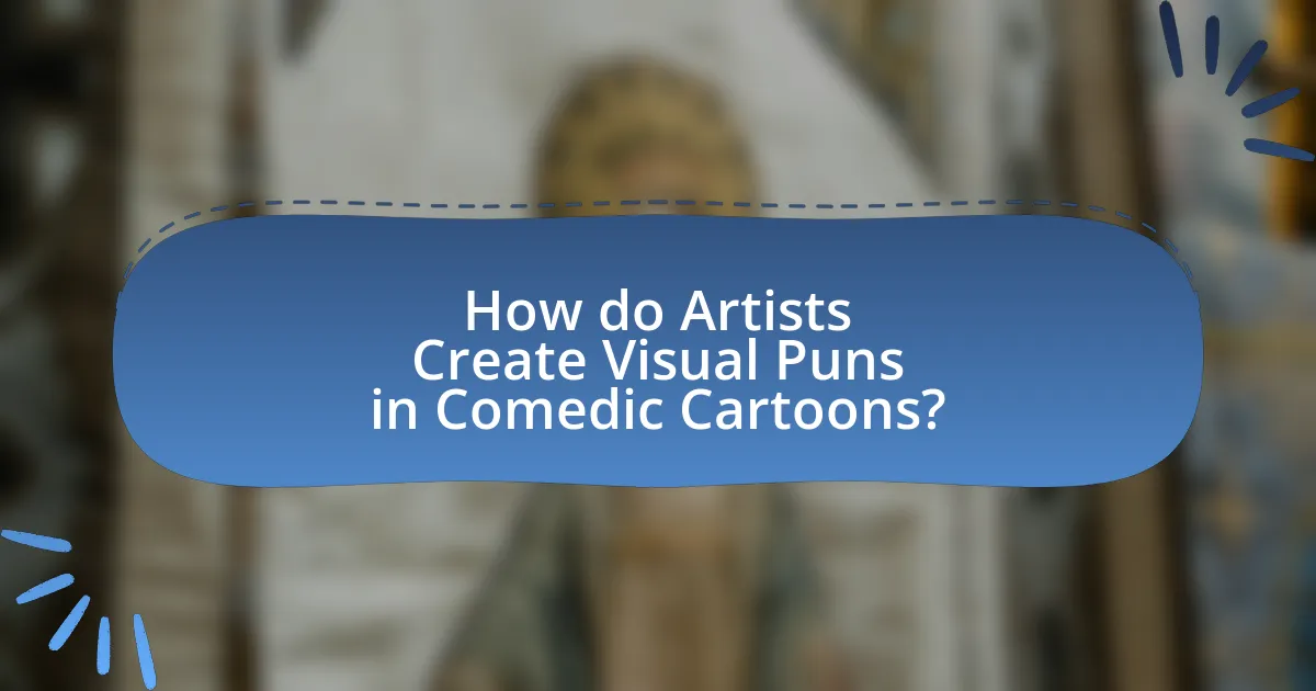 How do Artists Create Visual Puns in Comedic Cartoons?