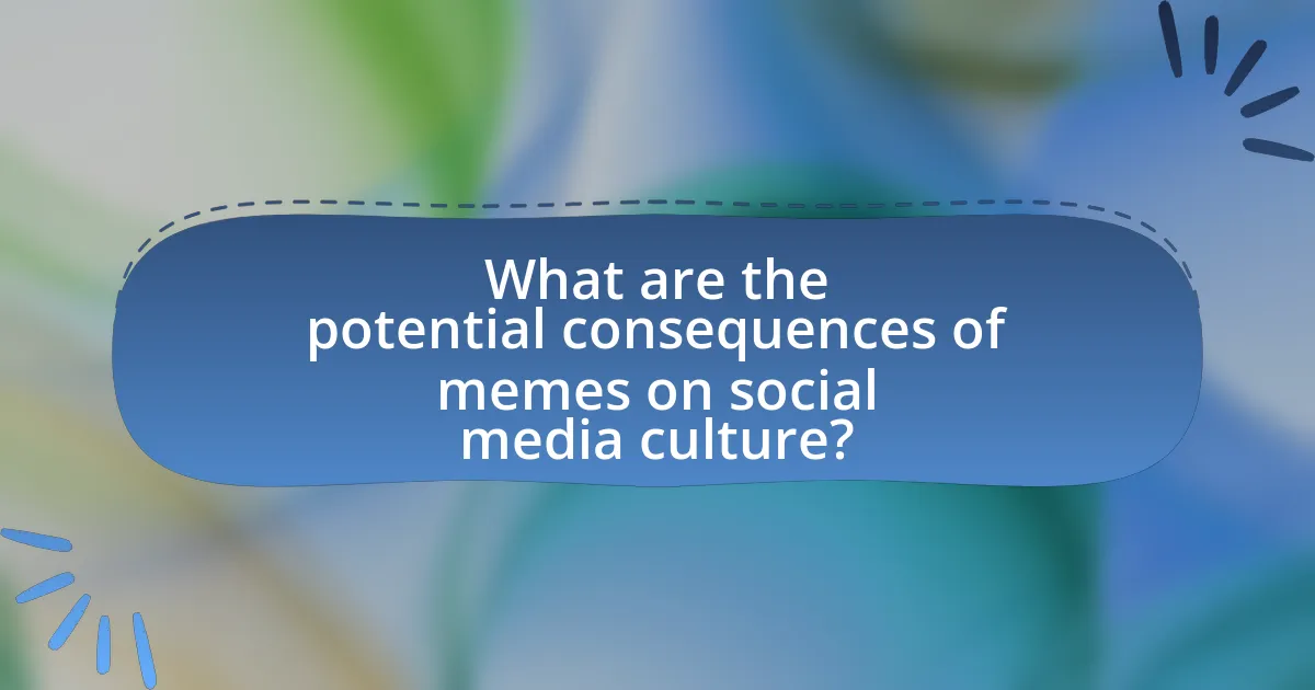 What are the potential consequences of memes on social media culture?